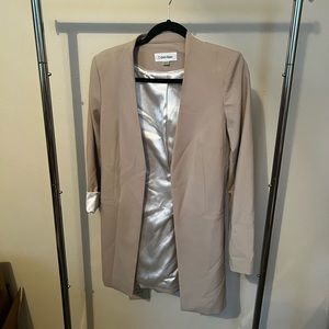 Calvin Klein Women's Roll Sleeve Open Front Blazer